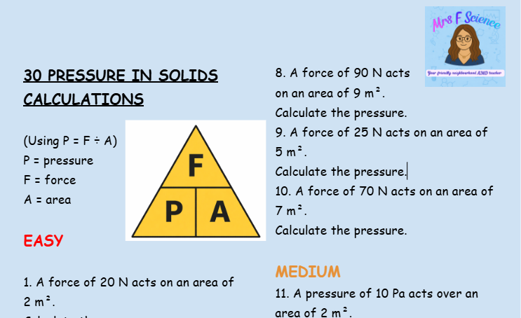 GCSE AQA SCIENCE RESISTANCE CALCULATIONS (GRADES 4-9)
