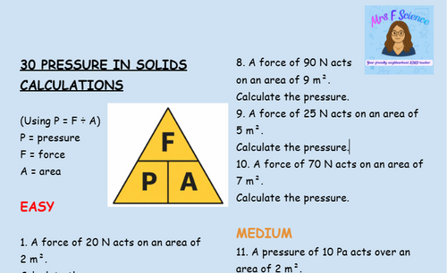 GCSE AQA SCIENCE RESISTANCE CALCULATIONS (GRADES 4-9)