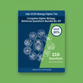 AQA GCSE Biology Higher Tier Retrieval Questions Bundle | B1-B7 | Save 30%