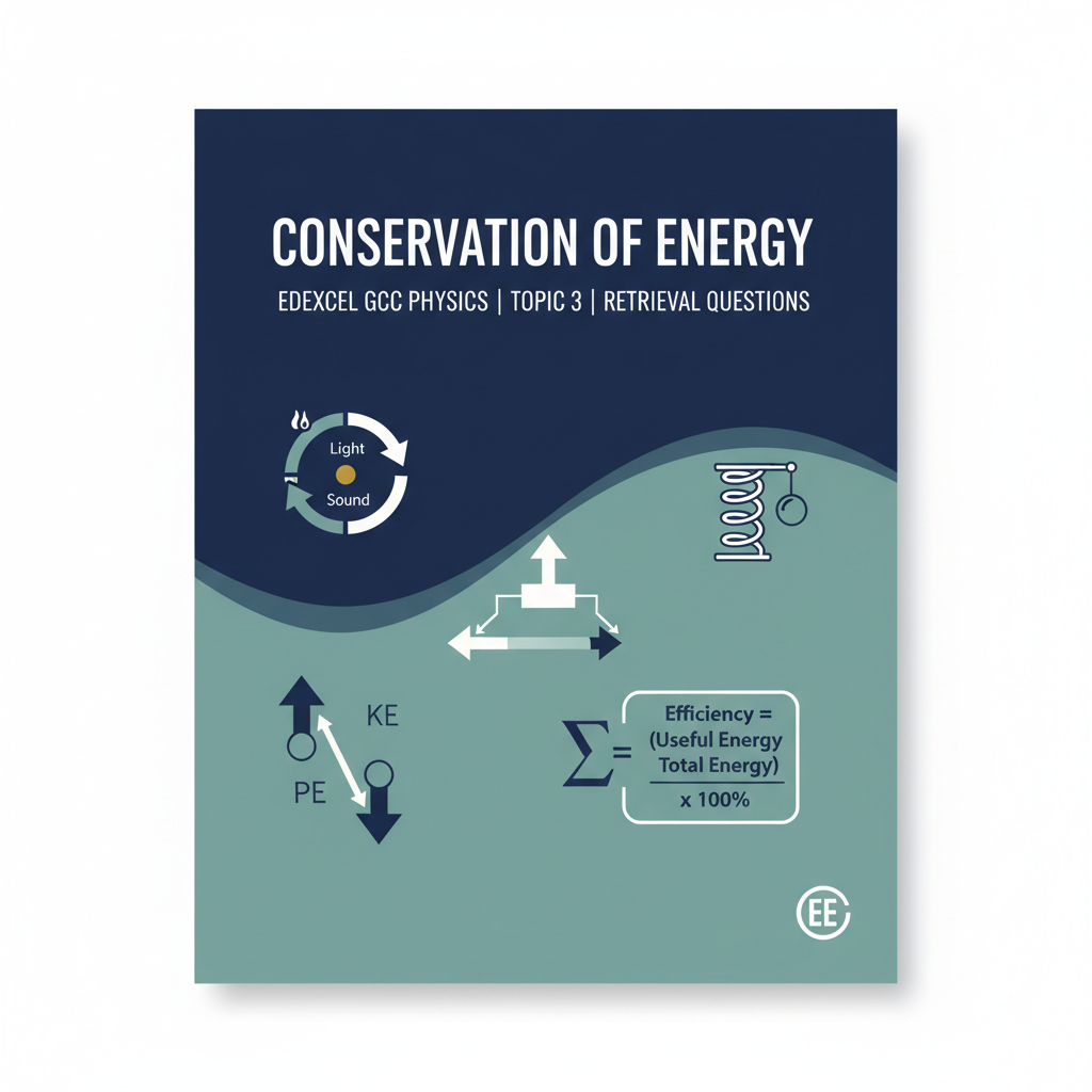 Conservation of Energy – GCSE Physics Topic 3 Retrieval Questions | Edexcel