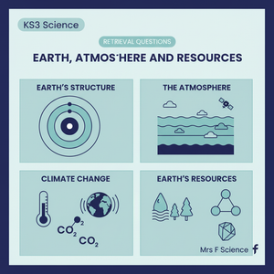 KS3 Science Earth, Atmosphere and Resources Retrieval Questions | National Curriculum | 30 Questions
