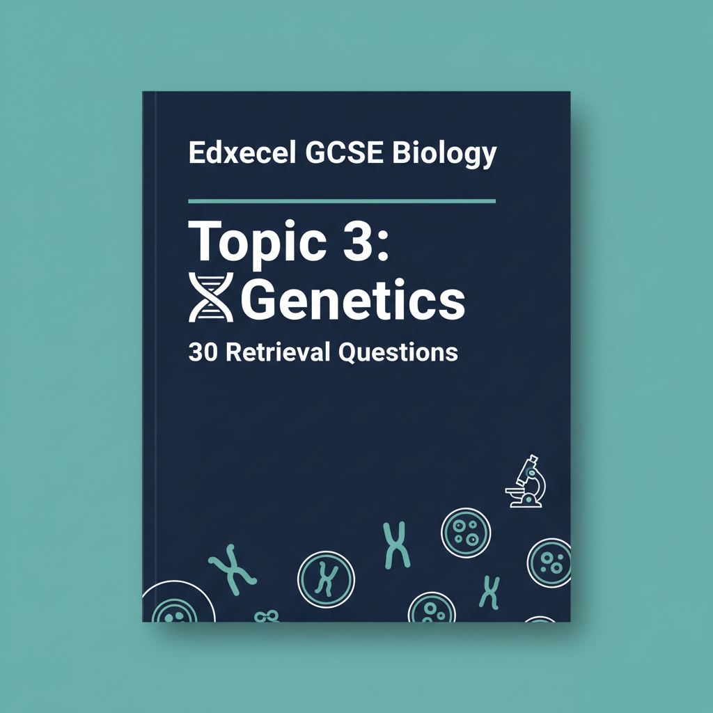 Edexcel GCSE Biology Topic 3: Genetics – 30 Retrieval Questions