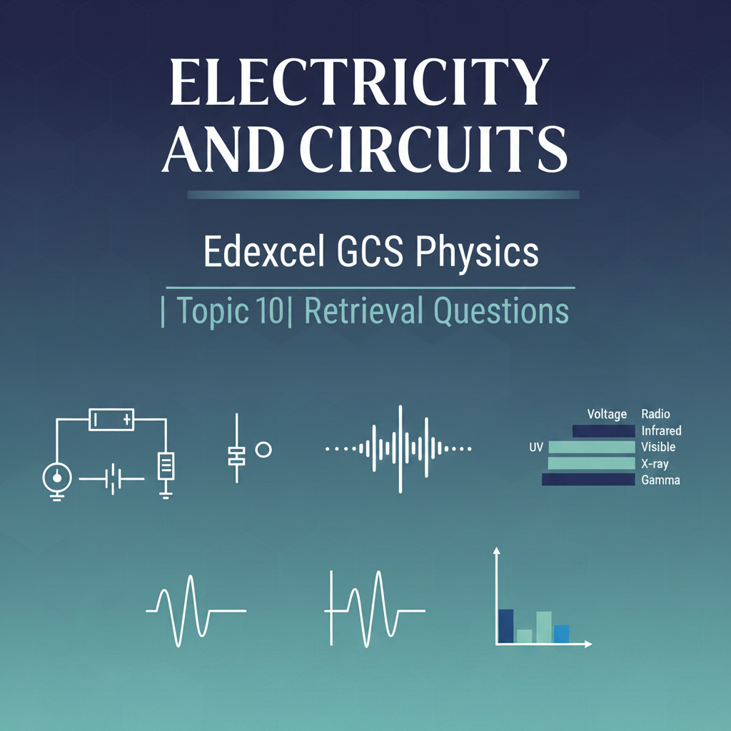 Electricity and Circuits GCSE Physics Topic 10 Retrieval Questions Edexcel