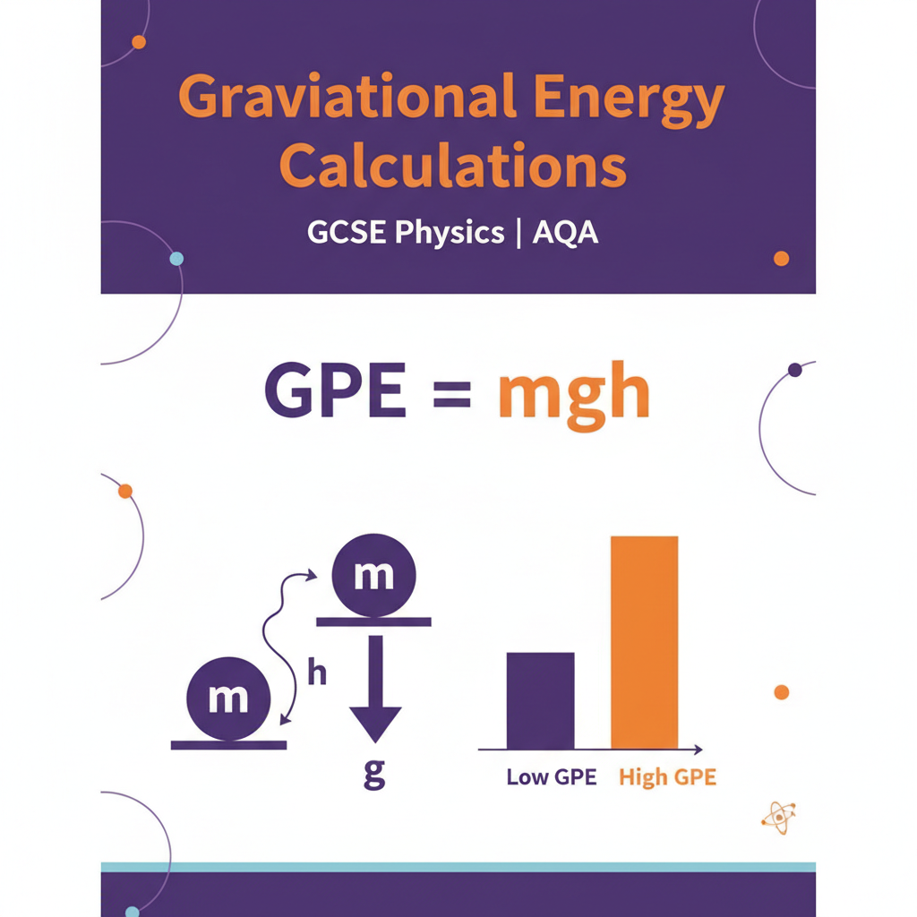 GCSE Physics Gravitational Energy Calculations Worksheet