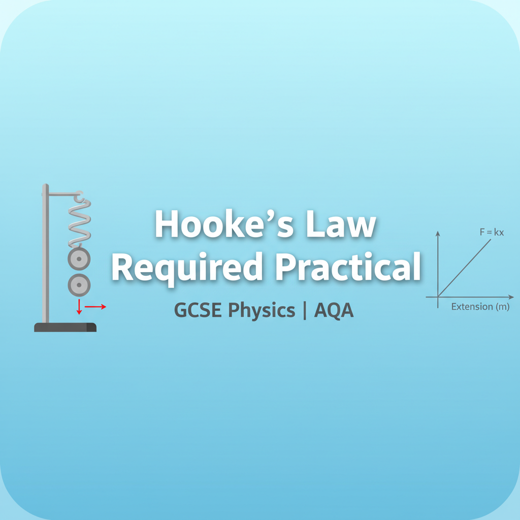 GCSE Physics Hooke's Law Required Practical Worksheet for AQA students