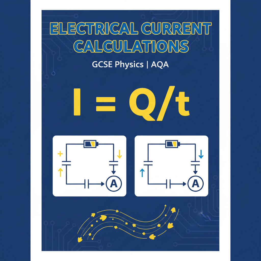 GCSE Physics Electrical Current Calculations Worksheet