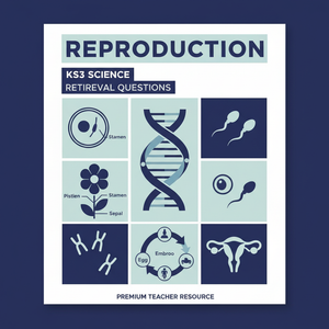 KS3 Science Reproduction Retrieval Questions | National Curriculum | 30 Questions