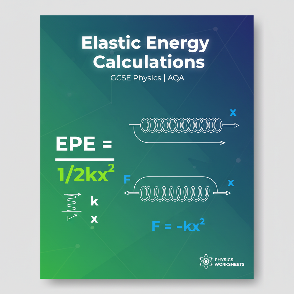 GCSE Physics Elastic Energy Calculations Worksheet