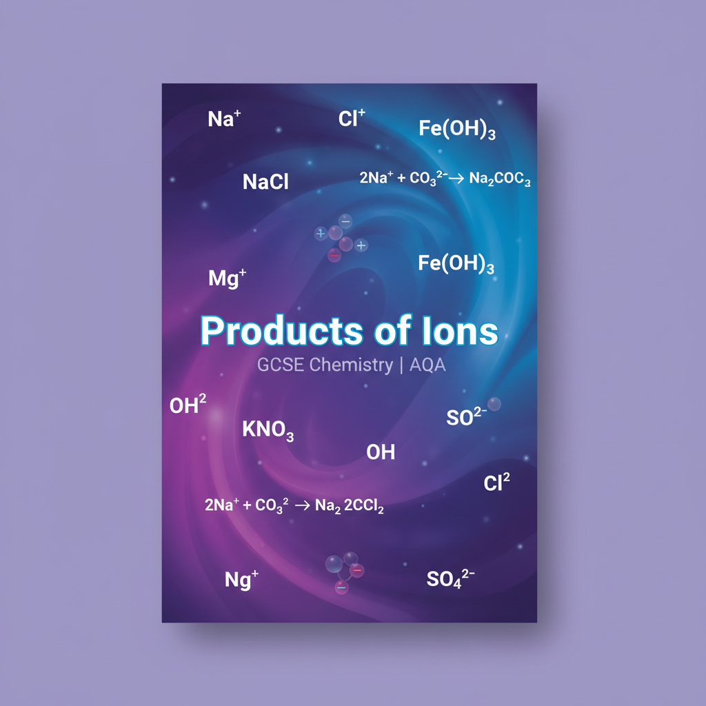 GCSE Chemistry Products of Ions Worksheet