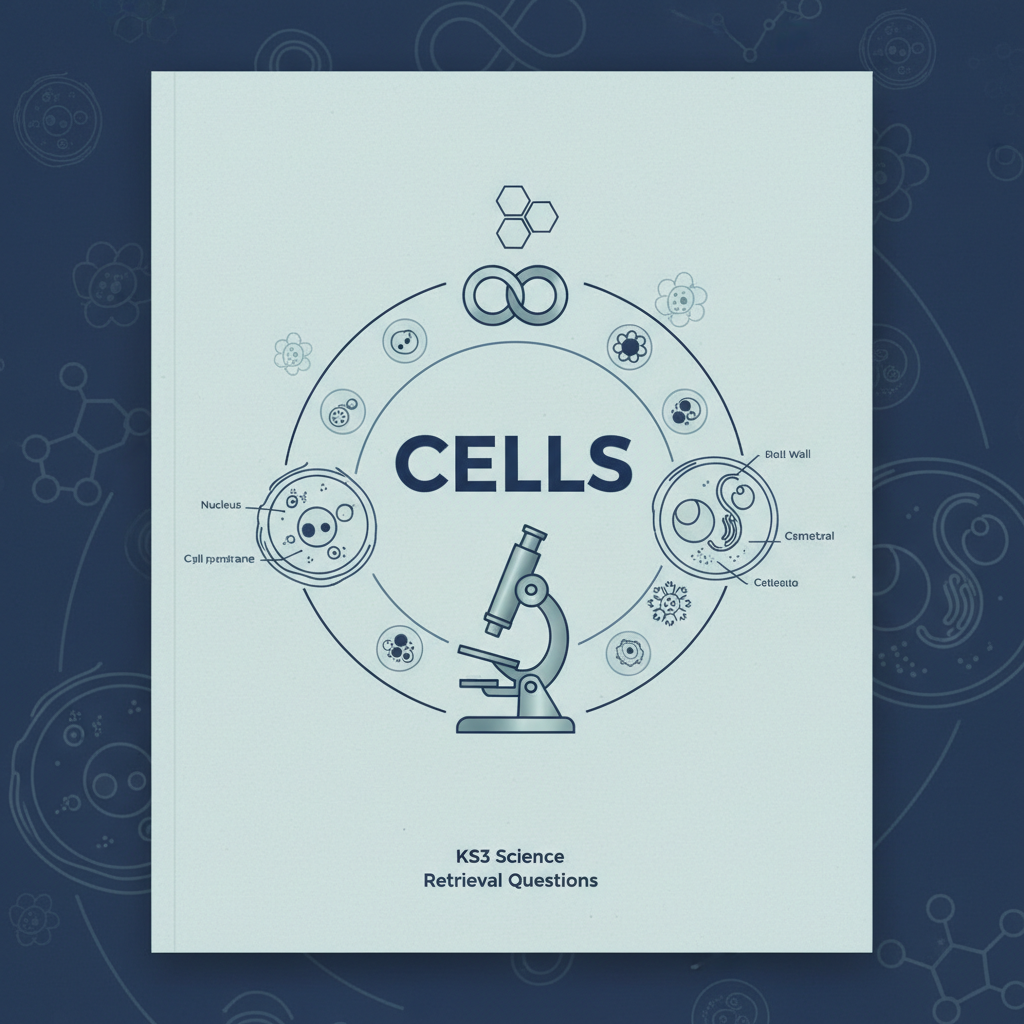 KS3 Science Cells Retrieval Questions worksheet cover
