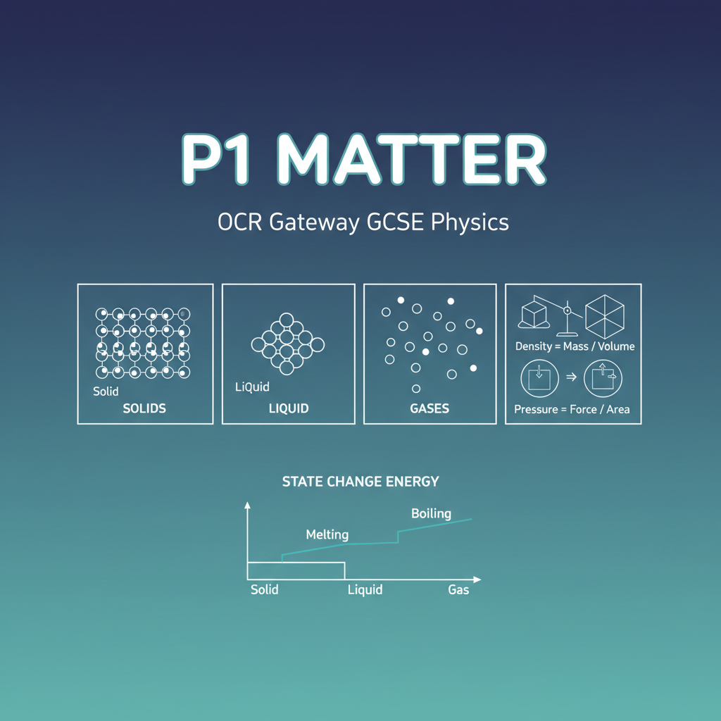 P1 Matter OCR Gateway GCSE Physics retrieval questions worksheet cover