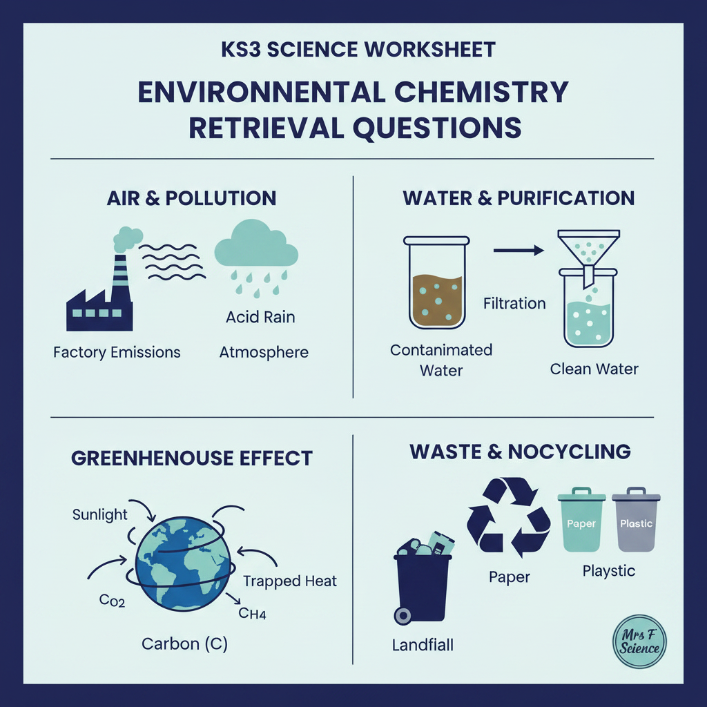 KS3 Environmental Chemistry Retrieval Questions